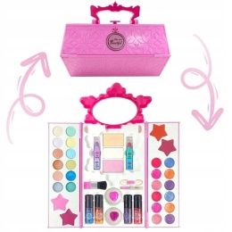 KUFEREK KOSMETYKÓW ZESTAW DO MAKIJAŻU MAKEUP KUFER MALOWANIA CIENIE LAKIERY