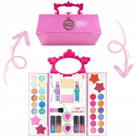 KUFEREK KOSMETYKÓW ZESTAW DO MAKIJAŻU MAKEUP KUFER MALOWANIA CIENIE LAKIERY KUFEREK KOSMETYKÓW ZESTAW DO MAKIJAŻU MAKEUP KUFER MALOWANIA CIENIE LAKIERY