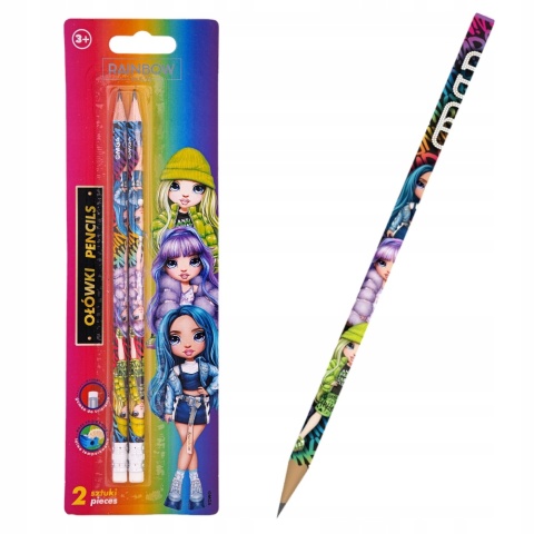 Ołówek z gumką Rainbow High Astra HB 2 szt. Ołówek z gumką Rainbow High Astra HB 2 szt.