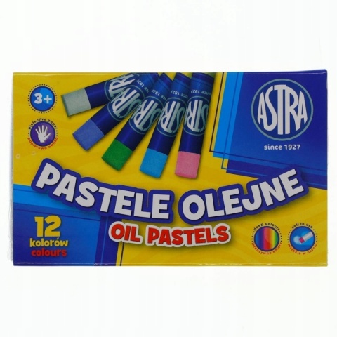 Pastele olejne ASTRA 12 kolorów kredki Pastele olejne ASTRA 12 kolorów kredki