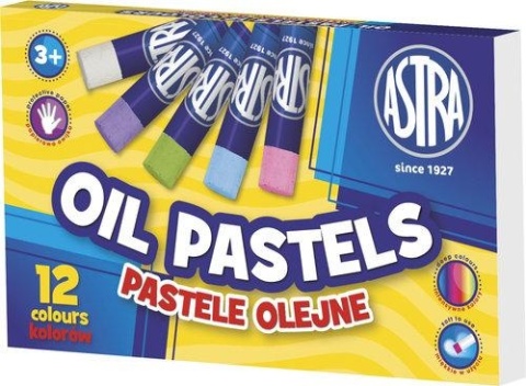 Pastele olejne ASTRA 12 kolorów kredki Pastele olejne ASTRA 12 kolorów kredki
