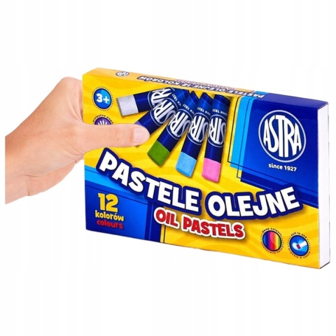 Pastele olejne ASTRA 12 kolorów kredki Pastele olejne ASTRA 12 kolorów kredki