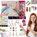 ZESTAW DO ROBIENIA BIŻUTERII BRANSOLETEK DIY KORALIKI CHARMS MAKEUP LAKIERY