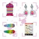 ZESTAW DO ROBIENIA BIŻUTERII BRANSOLETEK DIY KORALIKI CHARMS MAKEUP LAKIERY