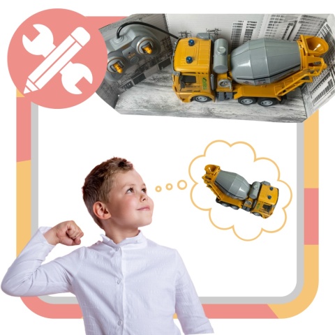 BETONIARKA ZDALNIE STEROWANA PILOT EFEKTY ŚWIETLNE MASZYNA BUDOWLANA RC BETONIARKA ZDALNIE STEROWANA PILOT EFEKTY ŚWIETLNE MASZYNA BUDOWLANA RC