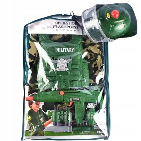 DUŻY XXL ZESTAW WOJSKOWY KAMIZELKA KASK KARABIN PISTOLET LORNETKA GRANAT DUŻY XXL ZESTAW WOJSKOWY KAMIZELKA KASK KARABIN PISTOLET LORNETKA GRANAT