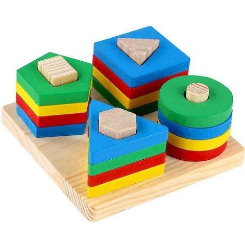 Drewniany sorter klocków UKŁADANKA KSZTAŁTY KOLORY MONTESSORI EDUKACYJNA Drewniany sorter klocków UKŁADANKA KSZTAŁTY KOLORY MONTESSORI EDUKACYJNA