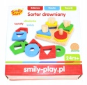 Drewniany sorter klocków UKŁADANKA KSZTAŁTY KOLORY MONTESSORI EDUKACYJNA
