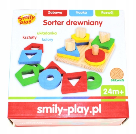Drewniany sorter klocków UKŁADANKA KSZTAŁTY KOLORY MONTESSORI EDUKACYJNA Drewniany sorter klocków UKŁADANKA KSZTAŁTY KOLORY MONTESSORI EDUKACYJNA