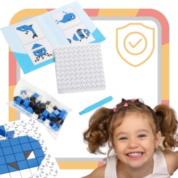 Gra Logiczna Układanka Karty Montessori Tangram Puzzle Klocki Mozaika 59 el
