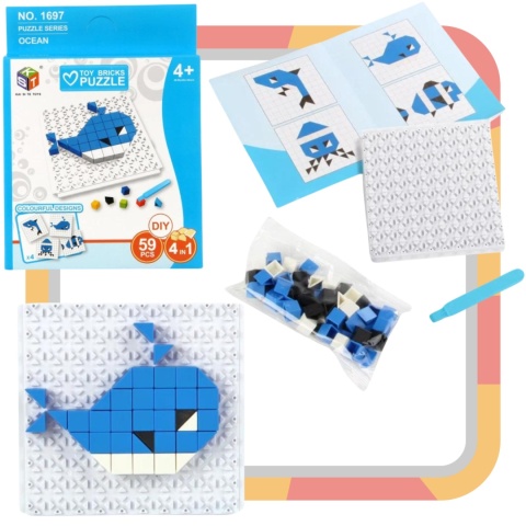Gra Logiczna Układanka Karty Montessori Tangram Puzzle Klocki Mozaika 59 el Gra Logiczna Układanka Karty Montessori Tangram Puzzle Klocki Mozaika 59 el