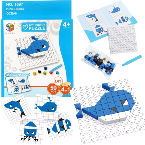 Gra Logiczna Układanka Karty Montessori Tangram Puzzle Klocki Mozaika 59 el Gra Logiczna Układanka Karty Montessori Tangram Puzzle Klocki Mozaika 59 el