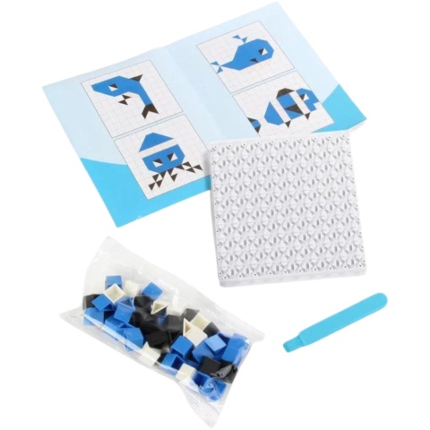 Gra Logiczna Układanka Karty Montessori Tangram Puzzle Klocki Mozaika 59 el Gra Logiczna Układanka Karty Montessori Tangram Puzzle Klocki Mozaika 59 el