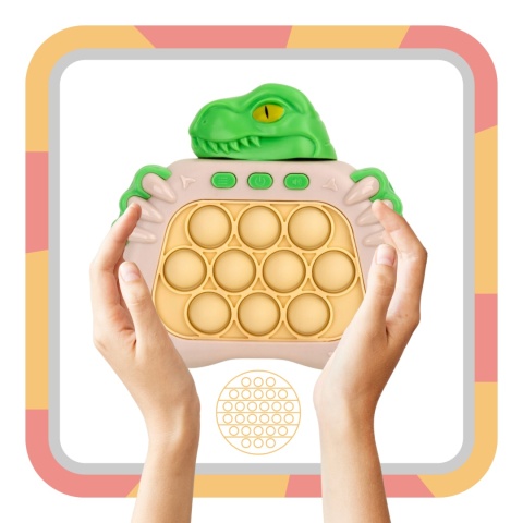 Gra Zręcznościowa Elektryczna Pop It Antystresowa Świeci Dźwięk POPIT Dino Gra Zręcznościowa Elektryczna Pop It Antystresowa Świeci Dźwięk POPIT Dino