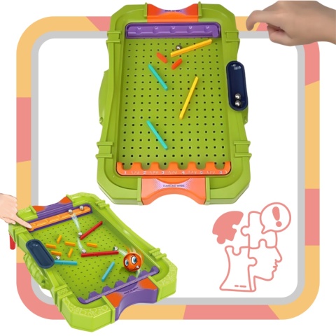 Zestaw Do Gry w Pinball Tworzenie Trasy Klocki Piłka Klepsydra Karty Zestaw Do Gry w Pinball Tworzenie Trasy Klocki Piłka Klepsydra Karty