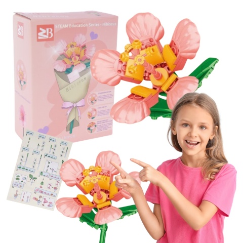 Zestaw Klocki Kwiaty 80 Elementów Hibiskus Instrukcja Składania Prezent Zestaw Klocki Kwiaty 80 Elementów Hibiskus Instrukcja Składania Prezent