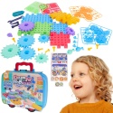 Zestaw Majsterkowicza Walizka Puzzle Montessori Układanka Klocki Śrubki