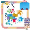 Zestaw Majsterkowicza Walizka Puzzle Montessori Układanka Klocki Śrubki