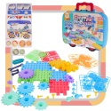 Zestaw Majsterkowicza Walizka Puzzle Montessori Układanka Klocki Śrubki