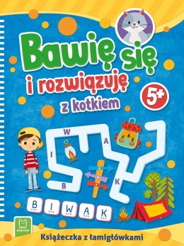 Bawię się i rozwiązuję - książeczka łamigłówka z zajączkiem dla dzieci 5+