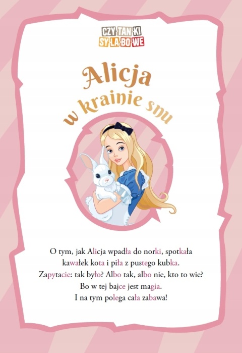 Czytanki sylabowe Alicja w krainie snu Czytanka dla dzieci nauka czytania Czytanki sylabowe Alicja w krainie snu Czytanka dla dzieci nauka czytania
