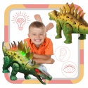 FIGURKA DINOZAURA CHODZI RYCZY MACHA GŁOWA I OGONEM DLA DZIECI