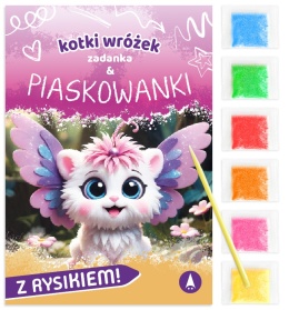 Kotki wróżek Zadanka & piaskowanki Malowanie piaskiem ćwiczenia dla dzieci