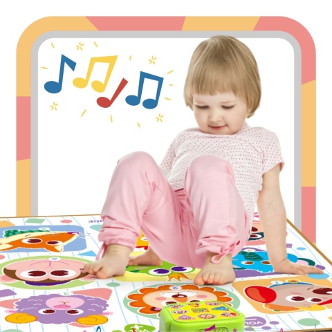 MUZYCZNA MATA INTERAKTYWNA ZWIERZĘTA DŹWIĘK ŚWIATŁO ZABAWKA DLA DZIECI MUZYCZNA MATA INTERAKTYWNA ZWIERZĘTA DŹWIĘK ŚWIATŁO ZABAWKA DLA DZIECI