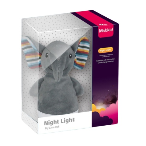 Pluszowa Lampka Nocna Urocza Miękka Słonik Automatyczna Zmiana 7 Kolorów Pluszowa Lampka Nocna Urocza Miękka Słonik Automatyczna Zmiana 7 Kolorów