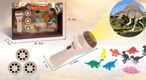 Projektor Latarka Rzutnik Figurki Zwierzęta Dinozaury Slajdy Wzory Zestaw Projektor Latarka Rzutnik Figurki Zwierzęta Dinozaury Slajdy Wzory Zestaw