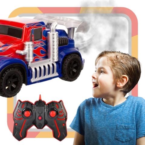 SAMOCHÓD TIR ZDALNIE STEROWANY AUTO DYM ŚWIECI RC SAMOCHÓD TIR ZDALNIE STEROWANY AUTO DYM ŚWIECI RC
