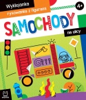 Samochody na ulicy Wyklejanka rysowanka z figurami 4+ Ćwiczenia dla dzieci