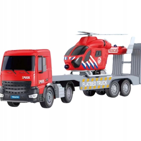 TRANSPORTER SAMOCHODOWY Z HELIKOPTEREM CIĘŻARÓWKA EFEKTY ŚWIETLNE DŹWIĘKOWE TRANSPORTER SAMOCHODOWY Z HELIKOPTEREM CIĘŻARÓWKA EFEKTY ŚWIETLNE DŹWIĘKOWE