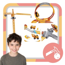 Tor Samochodowy Wyścigowy Kolejka Duży Plan Budowy Auto Zestaw Puzzle 190el