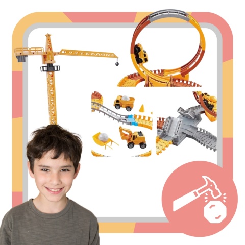 Tor Samochodowy Wyścigowy Kolejka Duży Plan Budowy Auto Zestaw Puzzle 190el Tor Samochodowy Wyścigowy Kolejka Duży Plan Budowy Auto Zestaw Puzzle 190el