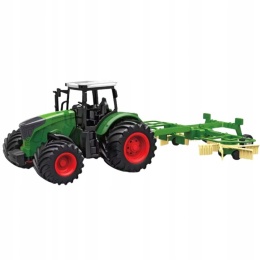 Traktor Z Zgrabiarką Maszyna Rolnicza Model Pojazdu 1:24 Farma Zestaw