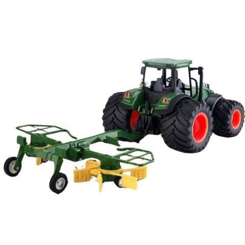 Traktor Z Zgrabiarką Maszyna Rolnicza Model Pojazdu 1:24 Farma Zestaw Traktor Z Zgrabiarką Maszyna Rolnicza Model Pojazdu 1:24 Farma Zestaw