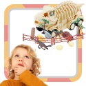ZESTAW SZKIELET DINOZAURA TRANSPORTER FIGURKI DINOZAURÓW SKAŁY JAJA ZAGRODA