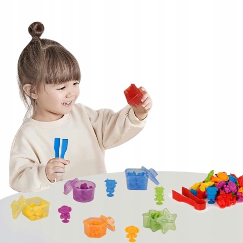 Zestaw Edukacyjny Nauka Liczenia Kolorów Zwierzątka Sortery Gra Montessori Zestaw Edukacyjny Nauka Liczenia Kolorów Zwierzątka Sortery Gra Montessori