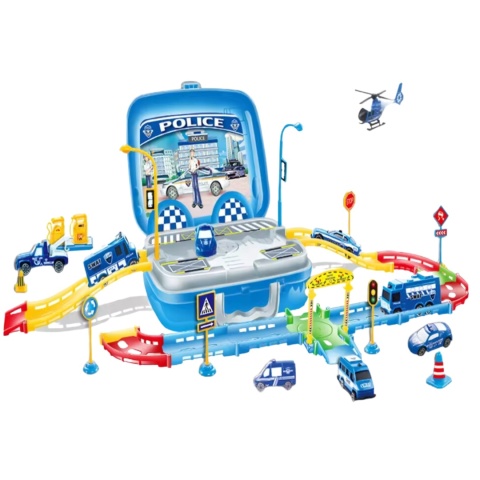 Zestaw Policyjny Policja Walizka Helikopter Pojazdy Tor Parking Znaki 44Ele Zestaw Policyjny Policja Walizka Helikopter Pojazdy Tor Parking Znaki 44Ele