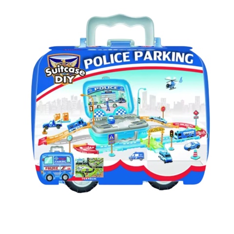 Zestaw Policyjny Policja Walizka Helikopter Pojazdy Tor Parking Znaki 44Ele Zestaw Policyjny Policja Walizka Helikopter Pojazdy Tor Parking Znaki 44Ele