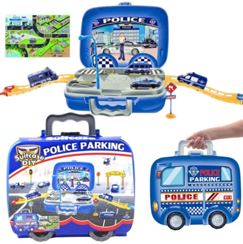 Zestaw Policyjny Policja Walizka Pojazdy Mapa Tor Parking Znaki 22Ele Zestaw Policyjny Policja Walizka Pojazdy Mapa Tor Parking Znaki 22Ele