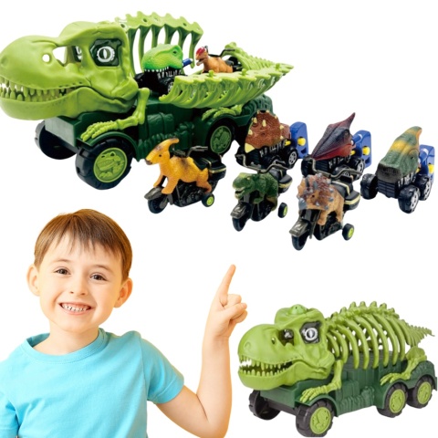 Zestaw Szkielet Dinozaura Interaktywny Transporter Quad Motor Auto Samochód Zestaw Szkielet Dinozaura Interaktywny Transporter Quad Motor Auto Samochód