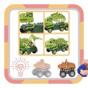 Zestaw Szkielet Dinozaura Interaktywny Transporter Quad Motor Auto Samochód