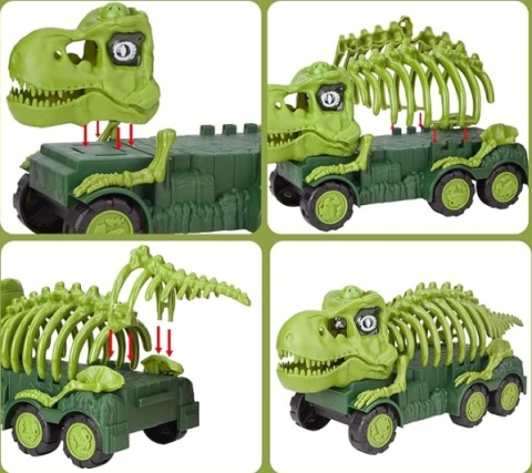 Zestaw Szkielet Dinozaura Interaktywny Transporter Quad Motor Auto Samochód Zestaw Szkielet Dinozaura Interaktywny Transporter Quad Motor Auto Samochód