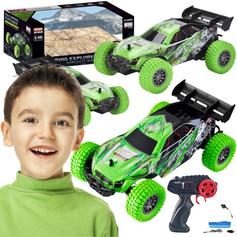 Auto Samochód Zdalnie Sterowany Gumowe Opony Pilot Technologia 2.4G Auto Samochód Zdalnie Sterowany Gumowe Opony Pilot Technologia 2.4G