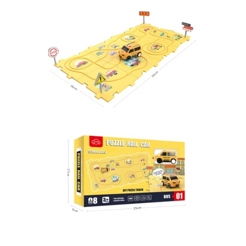 Duży Tor Samochodowy Puzzle Układanka Autobus Znaki Drogowe Labirynt Zestaw Duży Tor Samochodowy Puzzle Układanka Autobus Znaki Drogowe Labirynt Zestaw