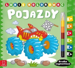 Kolorowanka pojazdy dla dzieci z kredką segmentową Malowanka Aksjomat