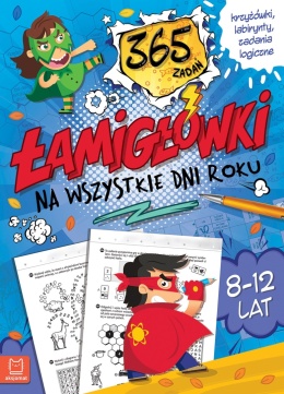 Łamigłówki 365 zadań dla dzieci 8-12 lat Aksjomat krzyżówki labirynty