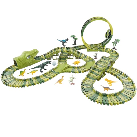 Mega Tor Wyścigowy XXXL Dinozaur Dino Park Figurki Trex Autko Pętla Akcesor Mega Tor Wyścigowy XXXL Dinozaur Dino Park Figurki Trex Autko Pętla Akcesor